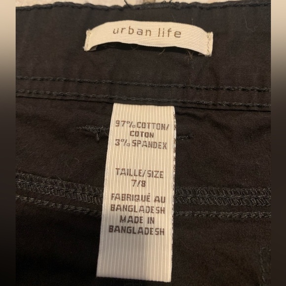 Urban Life Dark Brown Capri Cargo Pants - Size 7/8 - Picture 7 of 8